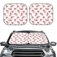 thumbnail image 2 of Saiise Watermelon for Foldable Car Sun Shades (2-Pack) Offer Sun Protection with an Easy-fold Design for Convenient Windshield Shading-Large, 2 of 6
