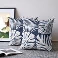 thumbnail image 2 of Pillow Covers 18x18 Set of 2, Palm Tree Monstera Throw Pillow Covers Decorative Couch Cushion Cover, Indigo Navy Leaf Boho Botanical Tropical Microfiber Soft Pillowcases for Bedroom Living Room Sofa, 2 of 9