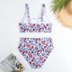 thumbnail image 4 of Traje de baño de 2 piezas para mujer, trajes de baño para mujer, bikini de color liso, traje de baño de playa para mujer, traje de baño dividido para mujer, 4 of 8