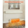 thumbnail image 4 of KFFKFF Baseboard Heater Covers, 3 ft Standard Electric Heating Unit Front Panel for Home Improvement, Durable Steel Construction, Simple Installation for Bedroom Upgrades, White, 4 of 9