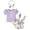 Purple, variant on Dooleck Daddys Girl Baby Clothes Ribbed Shirt Top Strap Bowtie Bloomer Shorts Outfit