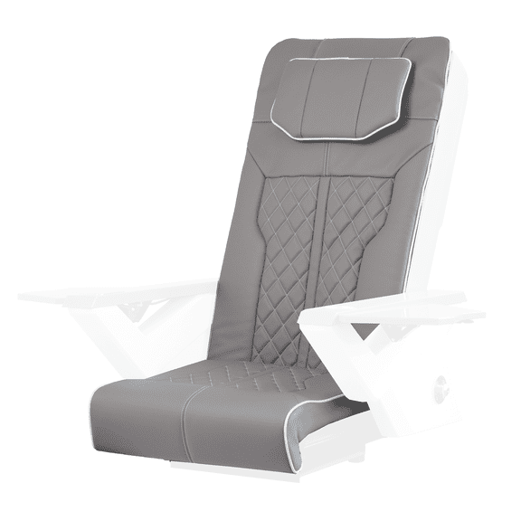 FRS Pedicure Chair Cushion Cover Set for Nail Salon Pedicure Spa Massage Chair, Universal Replacement Fit with Zipper, Gray