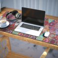 thumbnail image 3 of Long Mouse Pads for Desk,Multicolor Ethnic Diamond Pattern Desk Mats on Top Of Desks, Desk Mouse Pad Extra Large with 3mm Non-Slip Base and Stitched Edge for Gaming,Office,Work,Home 35.4"x15.7", 3 of 6