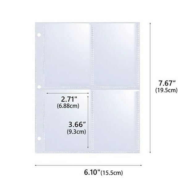 baseball card binder sheets walmart Tioplior 120 Pack 9 Pocket Double Side Sleeves Holds 2160 Cards,Trading Card Binder Sleeves for 3 Ring Binder, Card Sleeve Pages fit for Baseball, Football, Business, Cards game cards Bank Covers Trading Card Binders