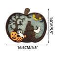 thumbnail image 2 of Halloween Decorations Clearance Halloween Pumpkin Decorations Light up Pumpkin Ghost Lamp Lantern Halloween Table Home Decor Ornaments Halloween Signs Decorations for Bedroom Indoor Party 6.5x5.5 Inch, 2 of 7