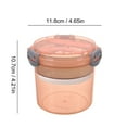 thumbnail image 3 of Prolriy Breakfast Cup Clearance Portable Reusable Parfait Cups with Lids Yogurt Cup with Topping Cereal Or Oatmeal Container Leak Proof Breakfast on the Cups 20OZ for Meal Pre Protion Control Orange, 3 of 9