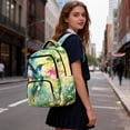 thumbnail image 6 of FKELYI 17 Inch Schoolbag for Girls Primary School Bookbag Kids Backpack with Multi-Pockets Lightweight Casual Daypack Hummingbird Flower Butterfly Print Travel Rucksack, 6 of 7