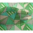 thumbnail image 5 of oneOone Viscose Chiffon Green Fabric Check Patchwork Craft Projects Decor Fabric Printed By The Yard 42 Inch Wide, 5 of 5