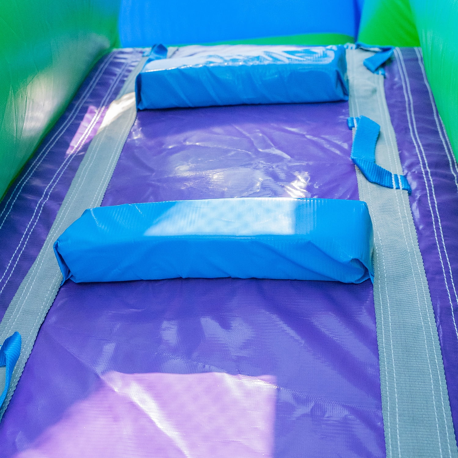 HeroKiddo 16 FT Inflatable Waterslide, Purple Tropical Commercial Grade with Splash Pool for Kids & Adults, Wet/Dry Use