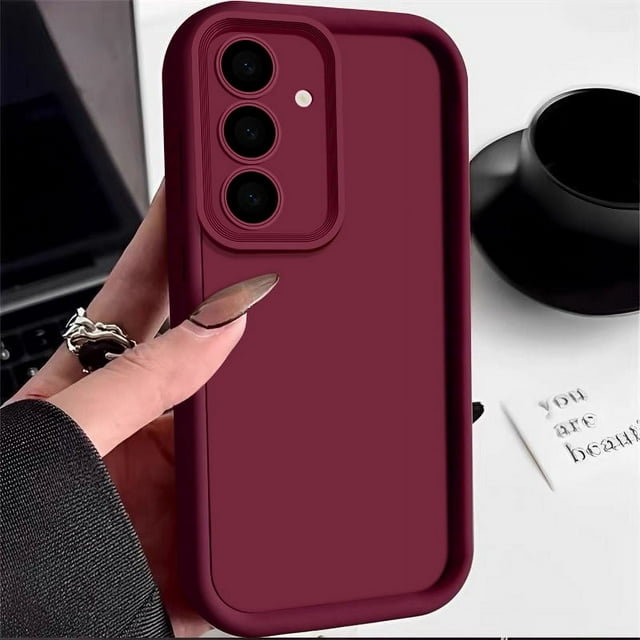 Samsung Galaxy A Series Soft TPU Shockproof Phone Case Cover, Solid Color