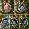 thumbnail image 4 of 5PCS 2026 Woodland Animal Christmas Ornaments – 2D Acrylic Squirrel, Owl, Rabbit & Raccoon Hanging Decorations for Tree, Car Mirror, Garland & Rustic Holiday Home Décor, 4 of 6