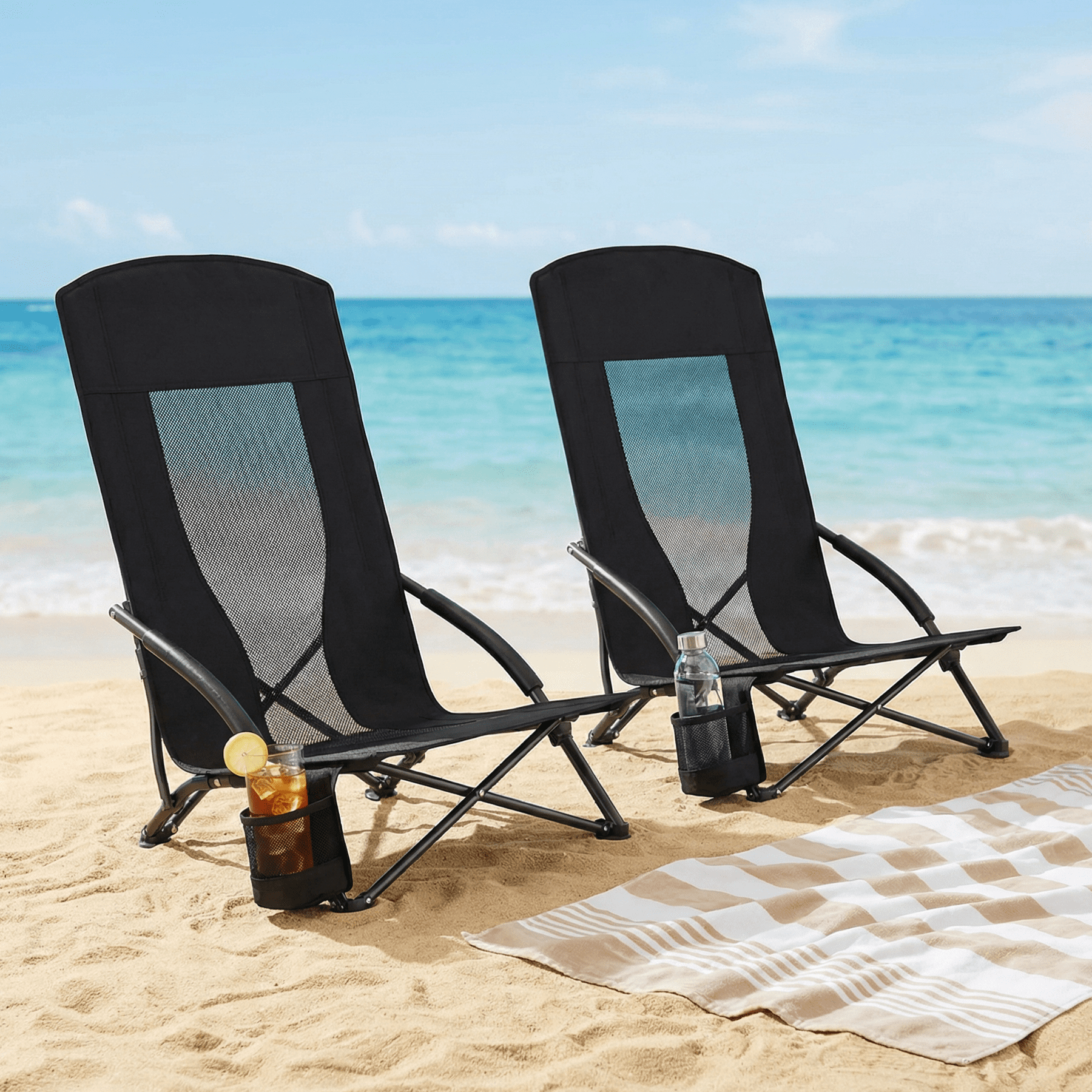 Arrowhead Outdoor 2-Pack Low Seating + 20¬∞ Reclining Beach Chair