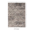 thumbnail image 3 of Contemporary Home Living 2' x 3' Rectangular Damask Medallion Area Throw Rug - Gray and Charcoal, 3 of 4