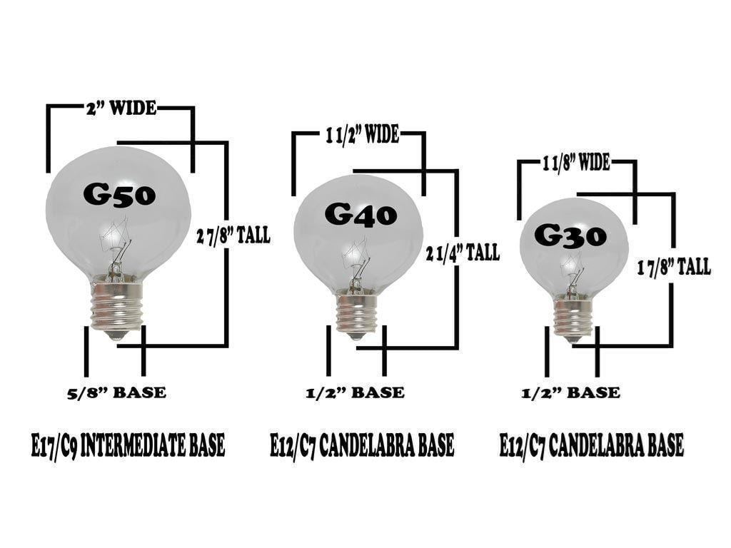 G30 Bulb Size Chart