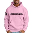 thumbnail image 3 of Men's Loose Fit Hoodie with RED FRIDAY Flag & Letter Print, Casual Pullover Sweatshirt, Military Support Design for Veterans Day, Christmas, Outdoor Wear,Pink,6XL, 3 of 6