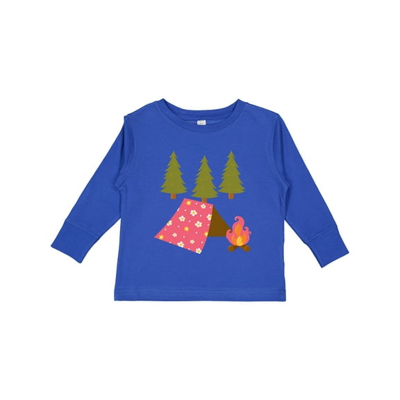 Inktastic Summer Camp Girls Camping Girls Long Sleeve Toddler T-Shirt