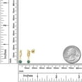 thumbnail image 6 of Gem Stone King 14K Yellow Gold Blue Moissanite and Lab Grown Diamond Earrings for Women | 1.05 Cttw | Gemstone Birthstone | Round 5MM, 6 of 6