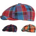 thumbnail image 3 of CoCopeaunts Newsboy Hats for Women Beret Cap Vintage Plaid Octagonal Newsboy Cap Male Female Artist Painter Beret Hat Ivy Cap, 3 of 7