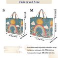 thumbnail image 2 of FORMRS Womens Corduroy Tote Bag Crossbody Shoulder Handbag with Pocket, Blue Rainbow, 2 of 7