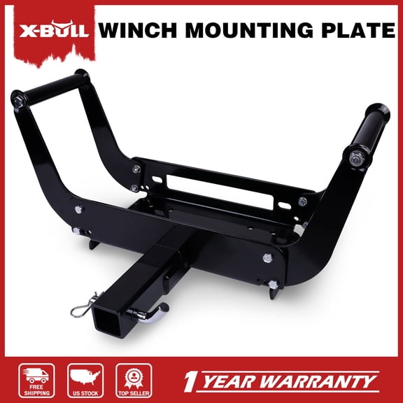 X-BULL Winch Cradle Mounting Bracket Cradle Winch Mount Mounting Plate 8000lbs - 14500lbs Receiver Recovery Winches Foldable 4WD SUV Truck