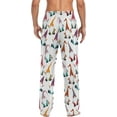 thumbnail image 2 of HPINK-T Scandinavian Christmas Gnomes Men's Pajama Pants Super Soft Sleep Lounge Pants Pjs Bottoms with Pockets, 2 of 7
