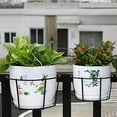 thumbnail image 4 of 4Pcs Hanging Railing Planters Flower Pot Holders Plant Iron Racks Fence Metal Potted Stand Mounted Balcony Baskets Small, 4 of 7