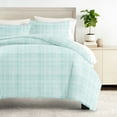 thumbnail image 4 of Duvet Cover Set - Ultra Soft & Breathable - Aqua Thatch for Twin Size Bedding by Comfort Canopy, 4 of 13