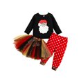 thumbnail image 1 of Seyurigaoka 3Pcs Girl’s Christmas Embroidery Tops and Gauze Short Skirt  Dot Trousers, 1 of 9