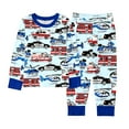 thumbnail image 4 of Outfits for Girls Truck Print Long Sleeve Crew Neck Top And Trousers 2 Piece Loungewear Baby Girls' Clothing Sets 3 Years-4 Years, 4 of 4