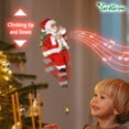 thumbnail image 2 of YardGrow Electric Santa Claus Climbing Rope Musical Hanging Christmas Santa Doll for Holiday Home Decoration, 2 of 5