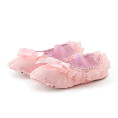 

kpoplk Baby First Walking Shoes Children Dance Shoes Strap Ballet Shoes Toes Indoor Yoga Training Shoes Sandals For Girls(PK1)