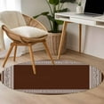 thumbnail image 5 of Coffee Brown Greek Key Large Area Rugs for Bedroom Living Room, Soft Non Slip Carpet Bedside Rug, Geometric Greece Ancient Farmhouse Geo Round Floor Cover Kitchen Accent Rug 4' for Dining Room/Office, 5 of 9