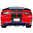 thumbnail image 4 of Ikon Motorsports Compatible with 15-23 Charger SRT Rear Diffuser with Clear LED Lamp & Blue Reflective Tape, 4 of 9
