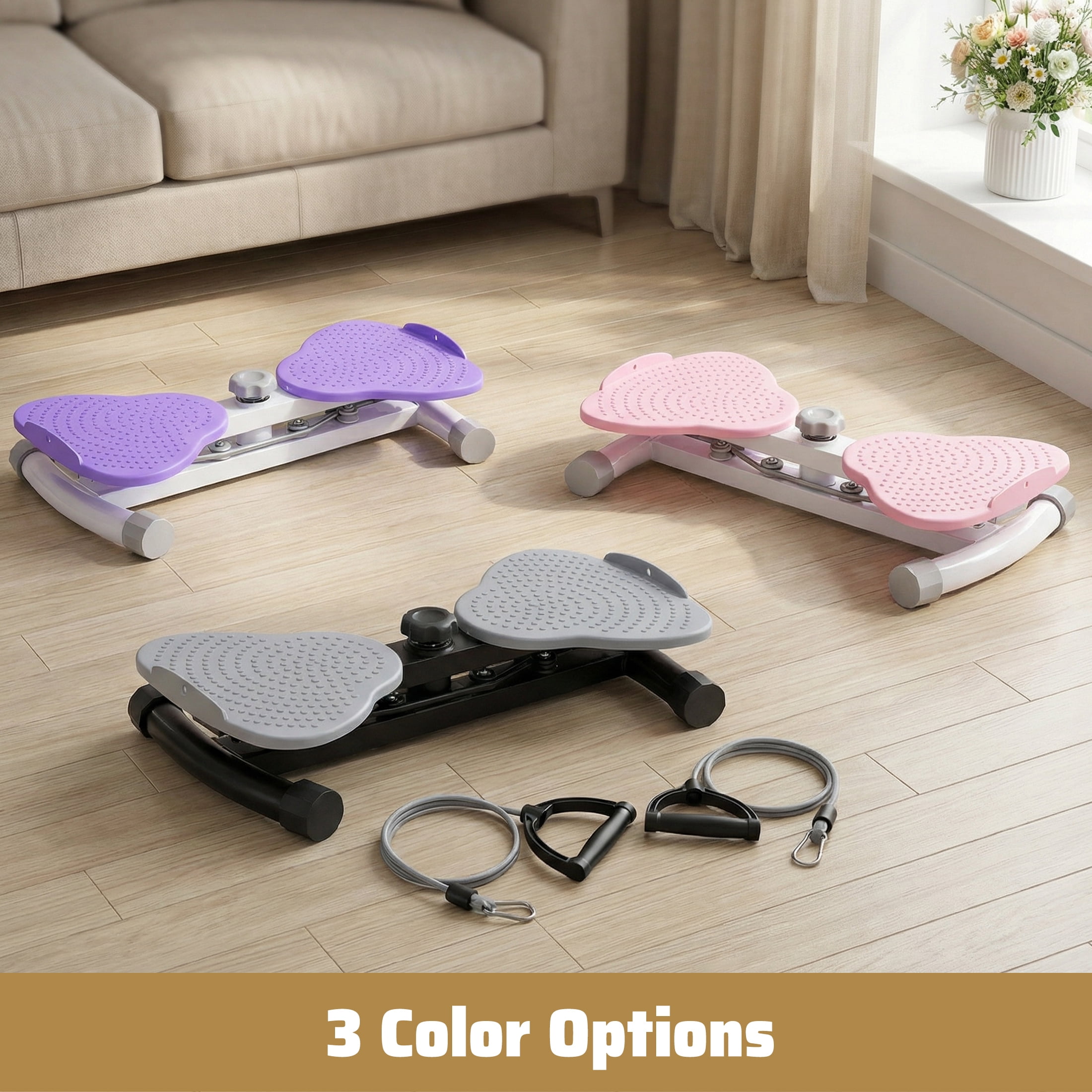 CONCETTA Waist Twister Machine Exercise, 300 lbs Weight Capacity for Waist and Abdominal, Weight Loss, Body Sculpting.Massage Base Plate and Non-Slip Surface, Noiseless, Gray