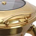 thumbnail image 5 of Chafing Dish Buffet Set 6.34QT Gold Round Stainless Steel Chafing Dish for Buffet Buffet Server and Warmer for Hotels Restaurants Weddings Parties, 5 of 9
