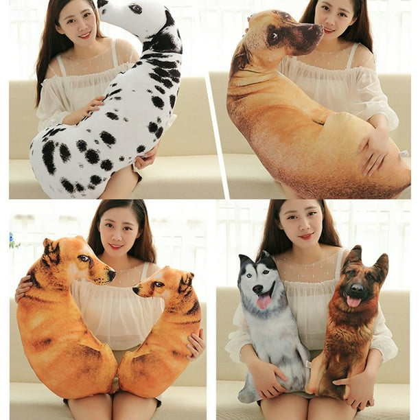 ZheElen Polyester Dog Shaped Pillow Realistic For Dog Lovers And Pet Owners 3D Puppy Shape Throw Pillow Dalmatian Walmart