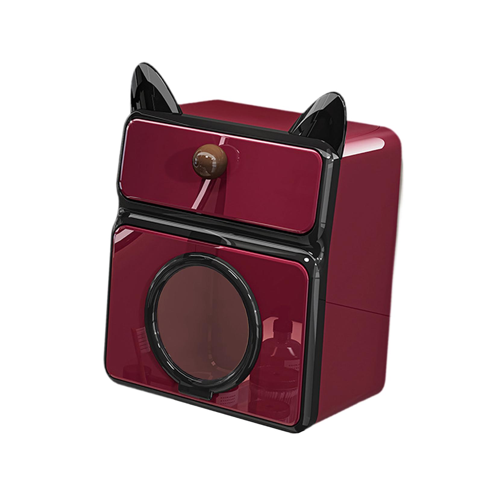 Fiocias Toilet Paper Holder Bathroom Tissue Box Waterproof Paper Roll Holder Simple Wall Red and Black