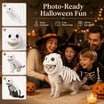 thumbnail image 3 of Dog Cat Pet Dinosaur Skeleton halloween Costume, Soft Plush T Rex Halloween Outfit with 3D Bone Hood for Medium Large Pets.S, 3 of 8