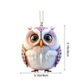thumbnail image 3 of Anhility Owl Hanging Accessories Ornaments Cute Rearview Mirror Trendy Decor, A Gift for Owl Lovers Car Hanging, 3.14", 3 of 6