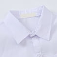 thumbnail image 4 of NIEWTR Classic Boys Long Sleeve Button Down Shirt Solid Oxford Dress Shirt for School Uniform Holidays and Formal Occasions Comfortable Cotton Blend Fabric（White,13-14 Years), 4 of 9