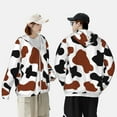 thumbnail image 5 of Fotbe Brown Black Cow Men's Women's UPF 50+ Sun Protection Jacket Hooded Cooling Shirt with Pockets Hiking Outdoor Performance-XX-Large, 5 of 8