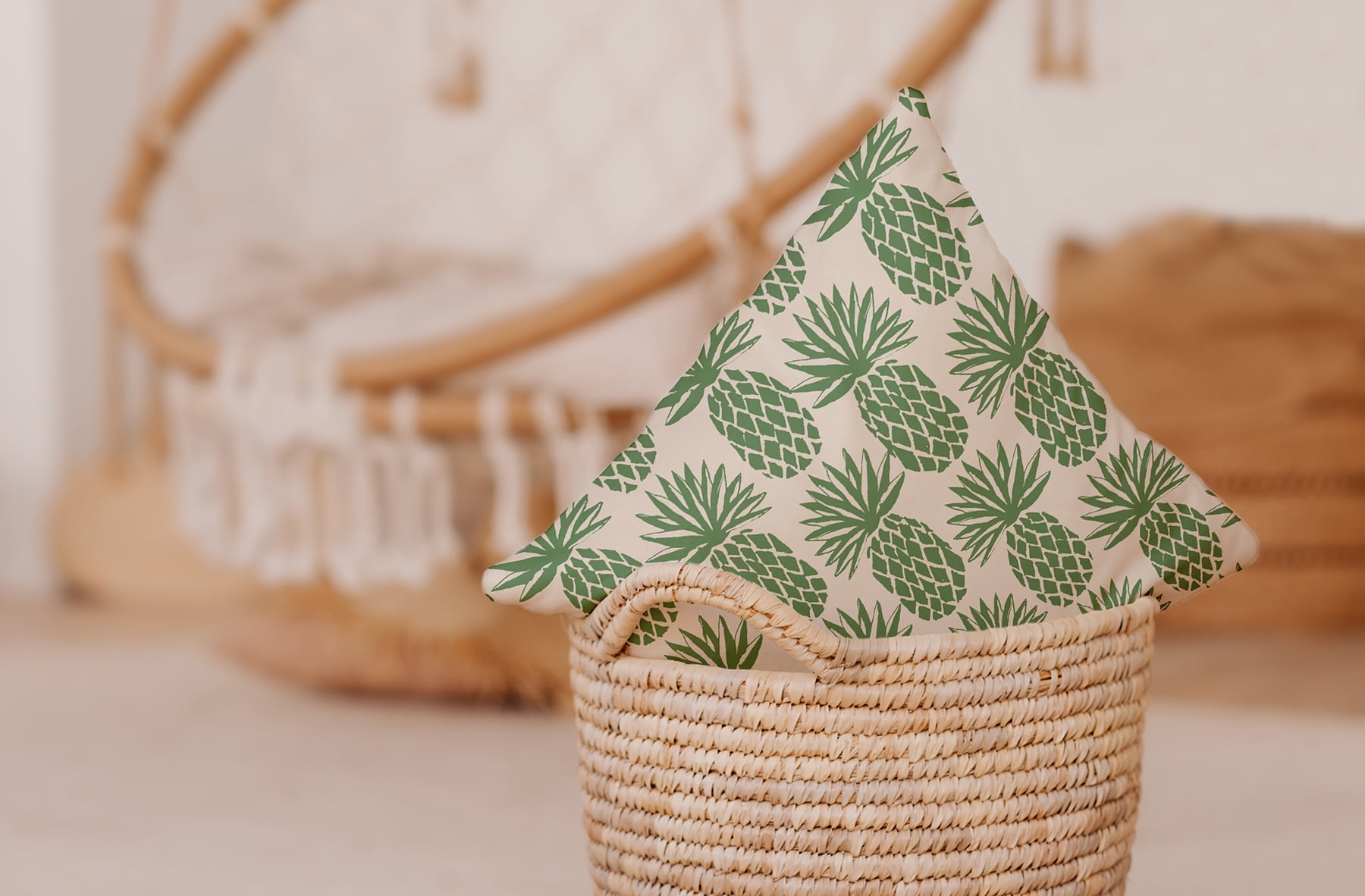 Simply Daisy 26" x 26" Pineapple Stripes Decorative Throw Pillow, Sage