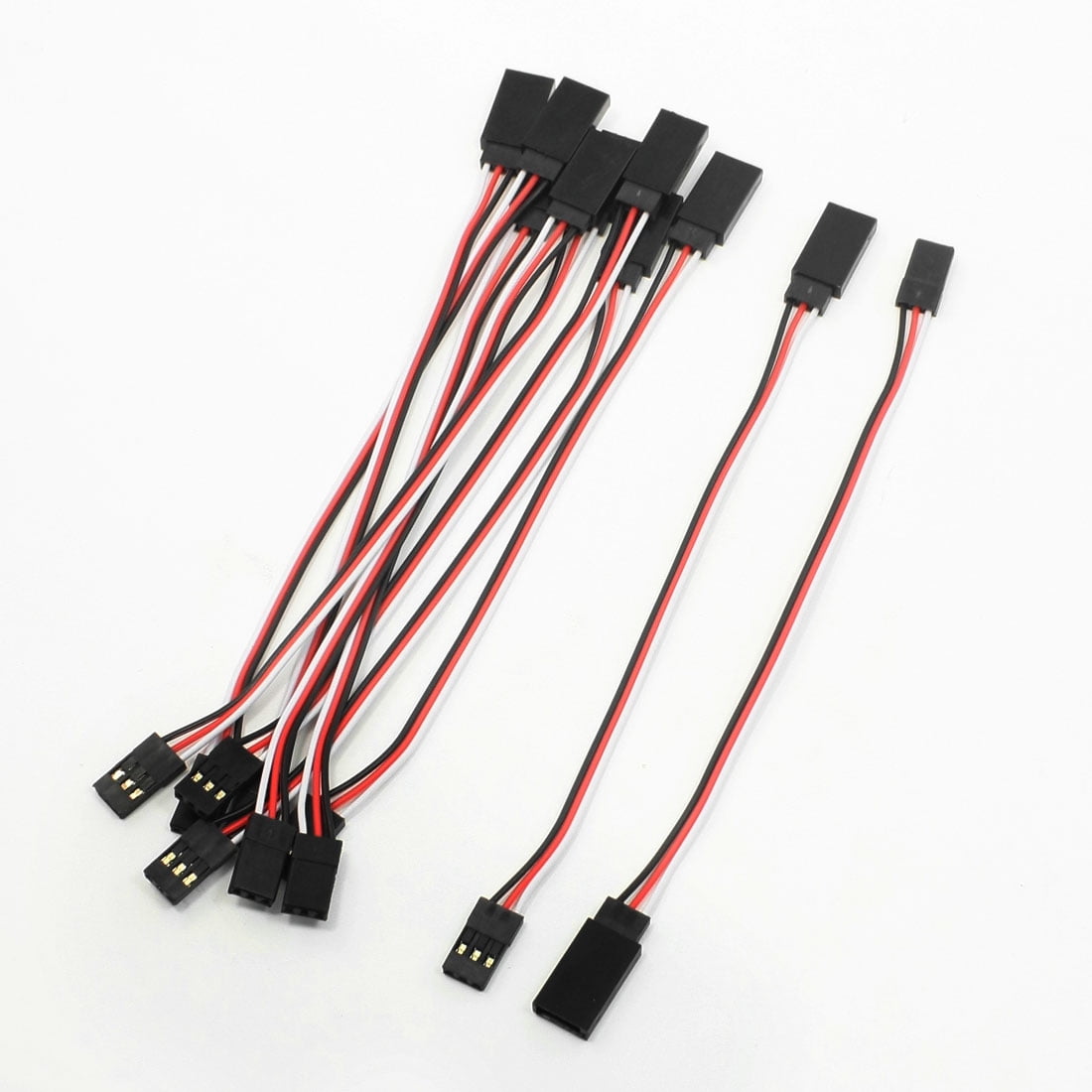10 Pcs 13cm Male to Female 3pin M/F Servo Extension Cable for Futaba JR