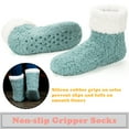 thumbnail image 4 of cosyone1997 Women's Fuzzy Slipper Socks with Grips, Thermal Sherpa Fleece Lined, Winter Warm Cabin Foot Warmers Non-Slip Grippers, Fluffy Cozy Christmas Gifts for Her Girlfriend Wife Mom Grandma, 4 of 7