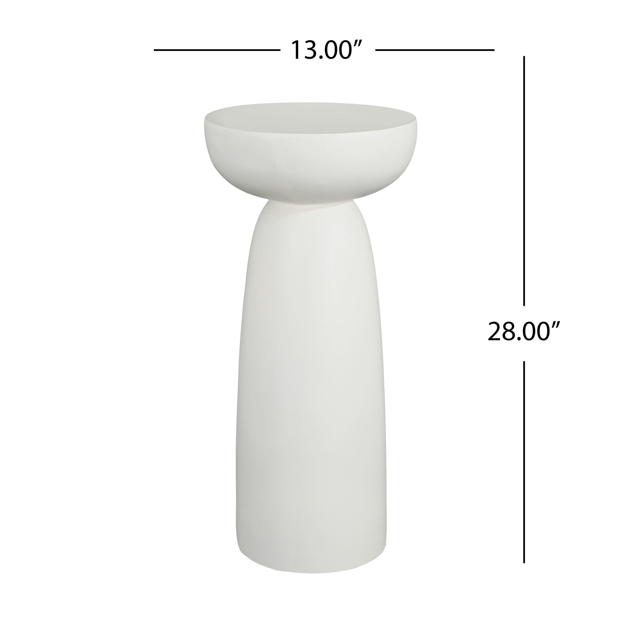 Christopher Knight Home Minimalist 28” MGO Plant Stand, Indoor/Outdoor, White