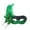 Green, variant on Xfvqtps Mardi Gras Mask for Women Masquerade Masks Half Face Faux Feather Flower Gradient Color Carnival Mask for Makeup Performance Ball Party Green