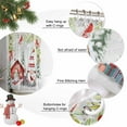 thumbnail image 6 of Christmas Gnomes Shower Curtain, Xmas Trees Snowman Red Birds Snowflake Waterproof Fabric Shower Curtains with 12 Hooks, Bathroom Curtain Set for Bathroom Accessories Decor, 72 x 96 Inches, 6 of 9