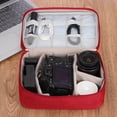 thumbnail image 4 of Uxcell Travel Cable Organizer Bag, Portable Camera Case Electronic Organizer Pouch Digital Storage Carrying Case Burgundy, 4 of 7