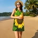 thumbnail image 3 of Fotbe Sunflower3 Vestido de Verano sin Mangas para Mujer – Vestido Midi Línea A, Estilo Camiseta Floral, Vestido Playero Casual y Fluido, 3 of 7