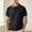 Black, variant on VgaVtl Preppy Polo Mens Shirts Short Sleeve Summer Everyday Color Block Button Casual Collared Mens Shirts